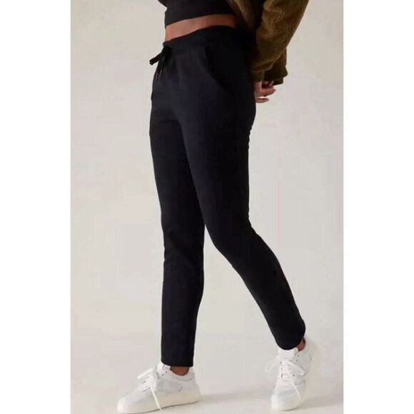 Athlete XS Cozy Karma Zip Pant, Black Soft Pants Joggers NWT Fleece Lining - Picture 4 of 13
